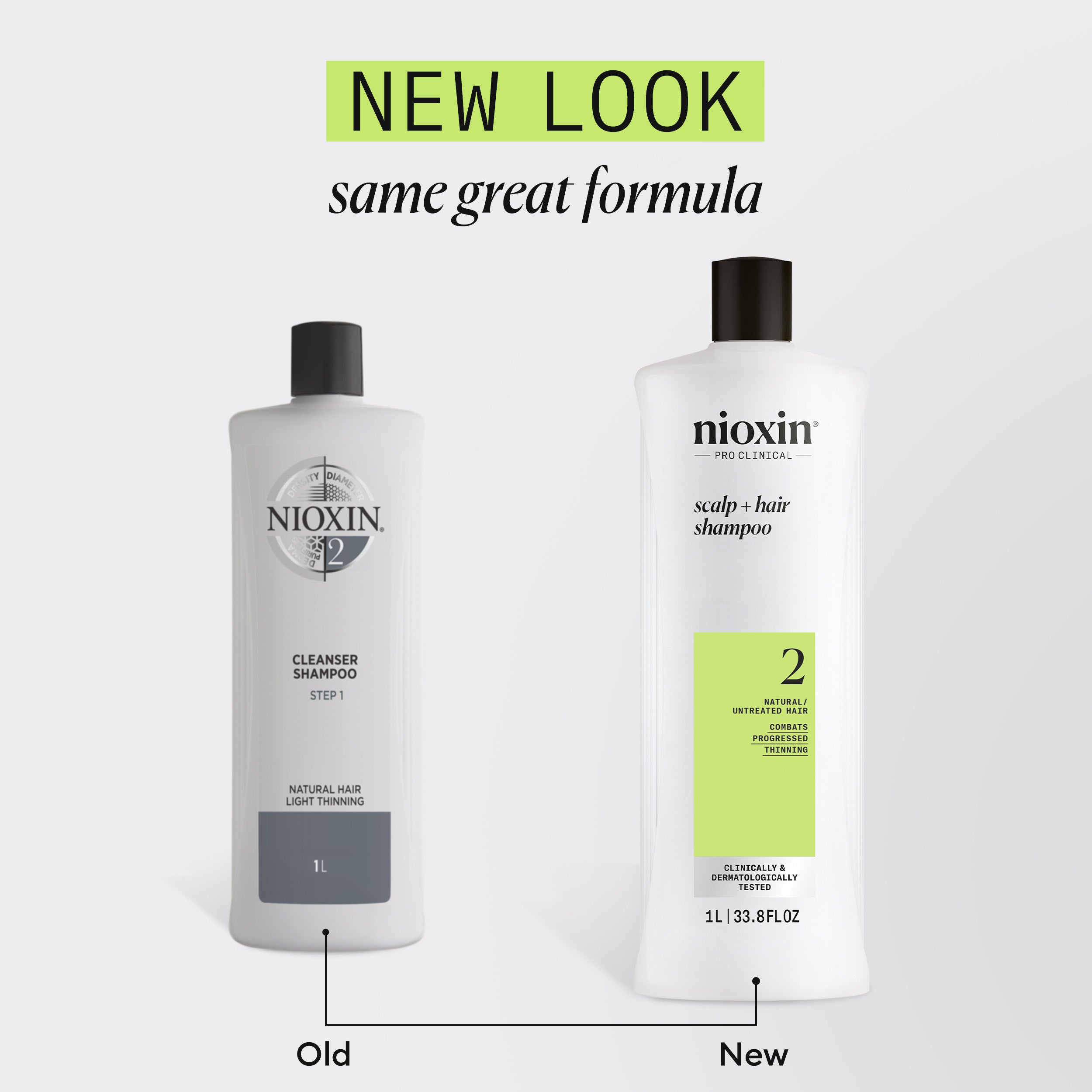 Nioxin System 2 Shampoo 1L - For Natural Hair with Progressed Thinning