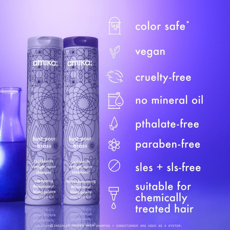 Amika Bust Your Brass Cool Blonde Repair Conditioner 275ml