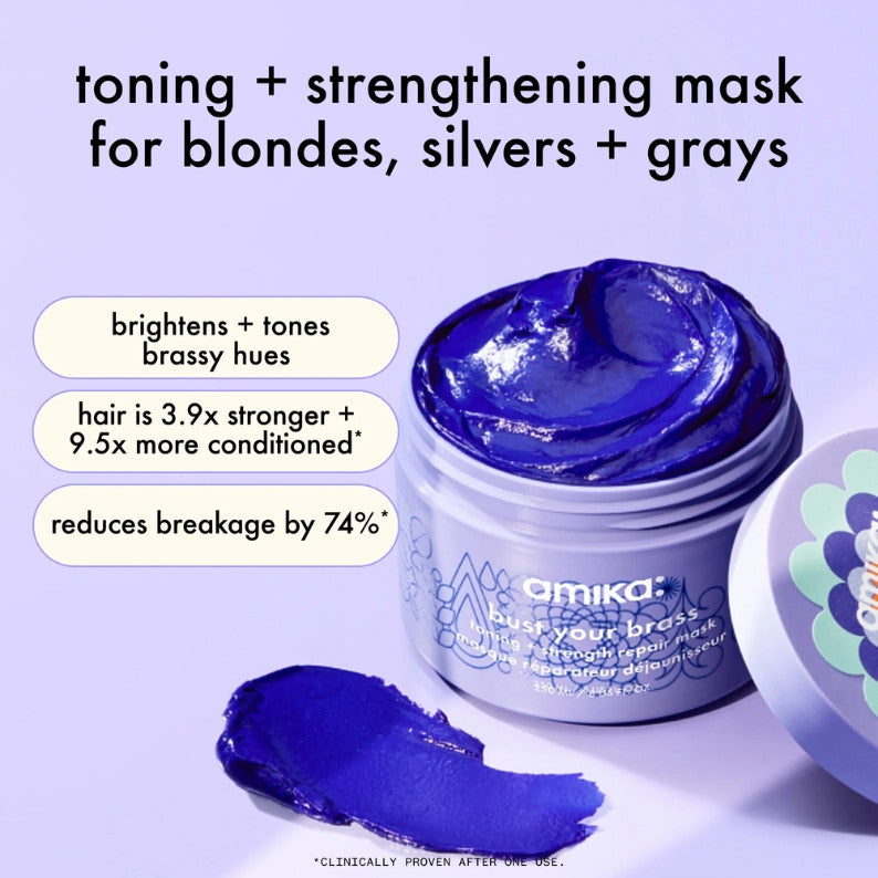 Amika Bust Your Brass Toning + Strenght Repair Mask 250ml
