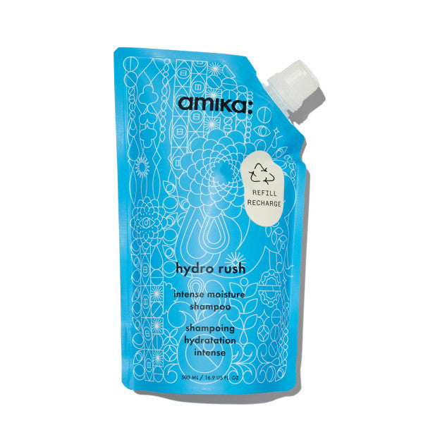 Amika Hydro Rush Intense Moisture Shampoo 500ml Refill Pouch