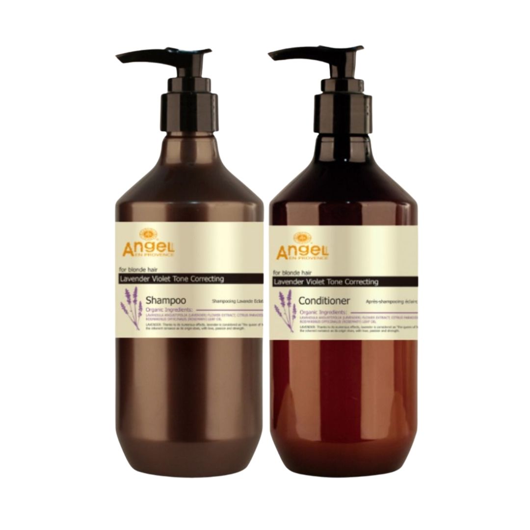 Angel LAVENDER VIOLET TONE Shampoo & Conditioner 400ml Bundle