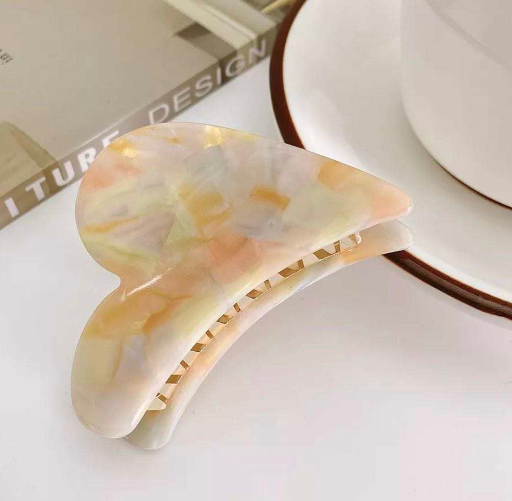 Love Lock Heart Shaped Claw Clip - Multi