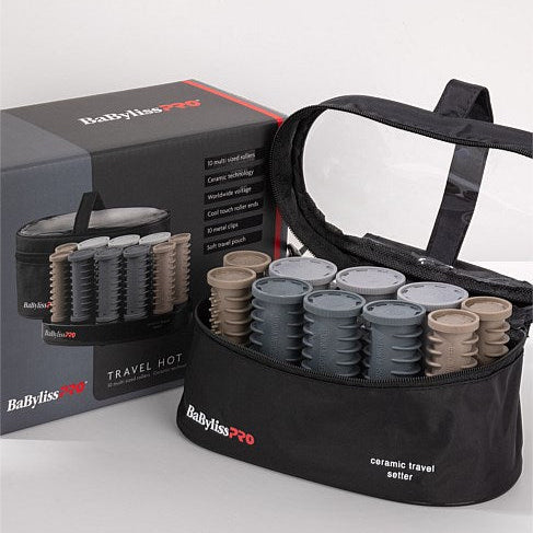BaBylissPRO Ceramic Travel Hot Roller Set 10pc