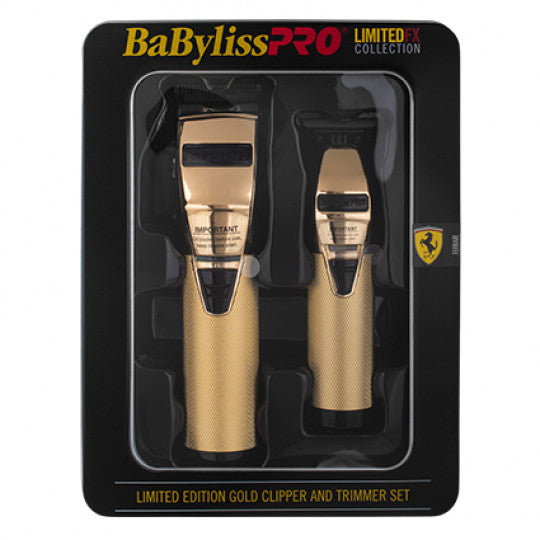 BaBylissPRO LimitedFX Gold Clipper And Outliner Trimmer Duo