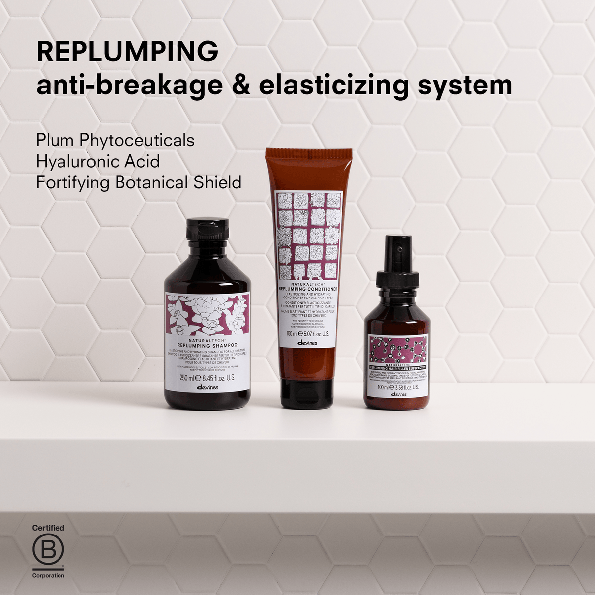 Davines NaturalTech Replumping Shampoo 250ml