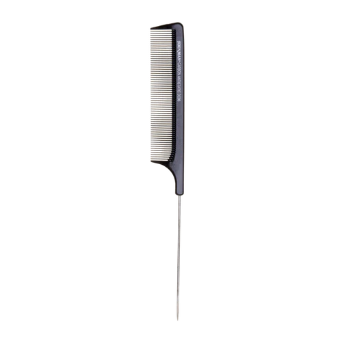 Denman DC06 Anti-Static Pin Tail Carbon Metal Handle 216mm Black Comb