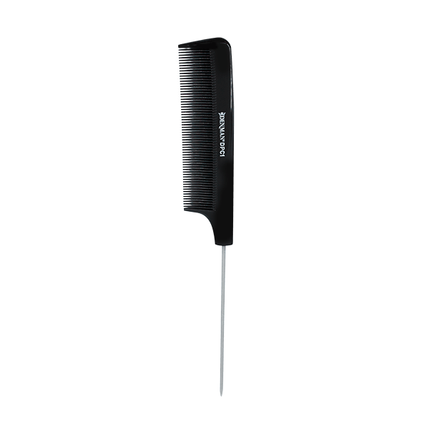 Denman DPC1 Precision Pin Tail Metal Handle 213mm Black Comb