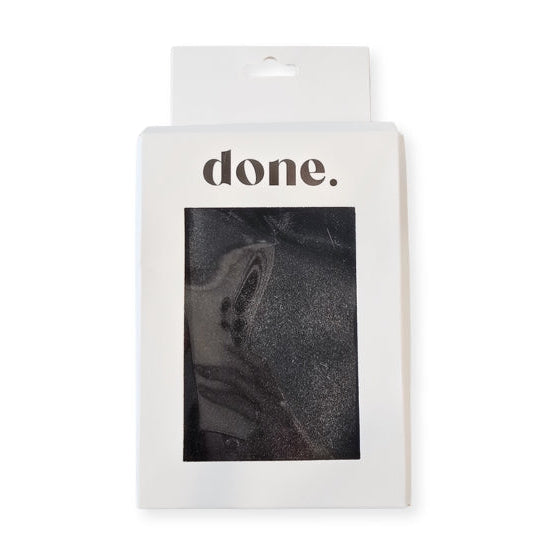 Done Heatless Adjustable Satin Bonnet Black