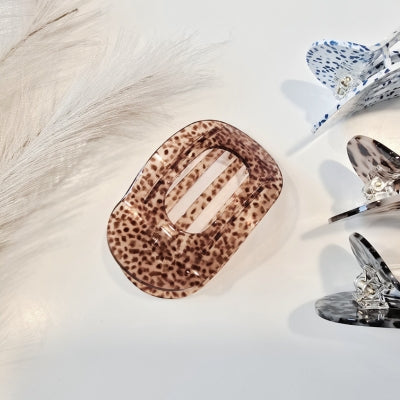 Done Large Speckled Claw Clip Brown