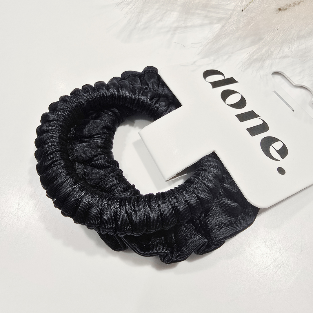 Done Scrunchie 2 piece Satin Black