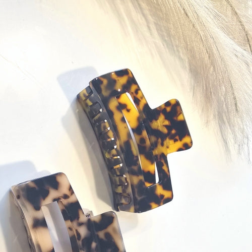 Done Square Claw Clip Brown Leopard
