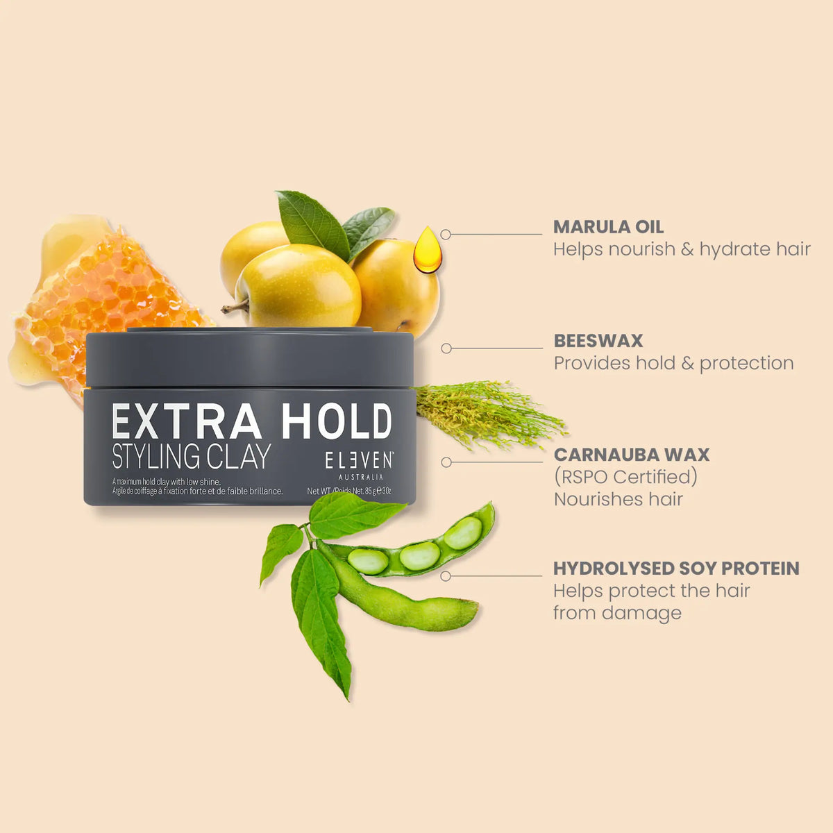 Eleven Australia Extra Hold Styling Clay 85g