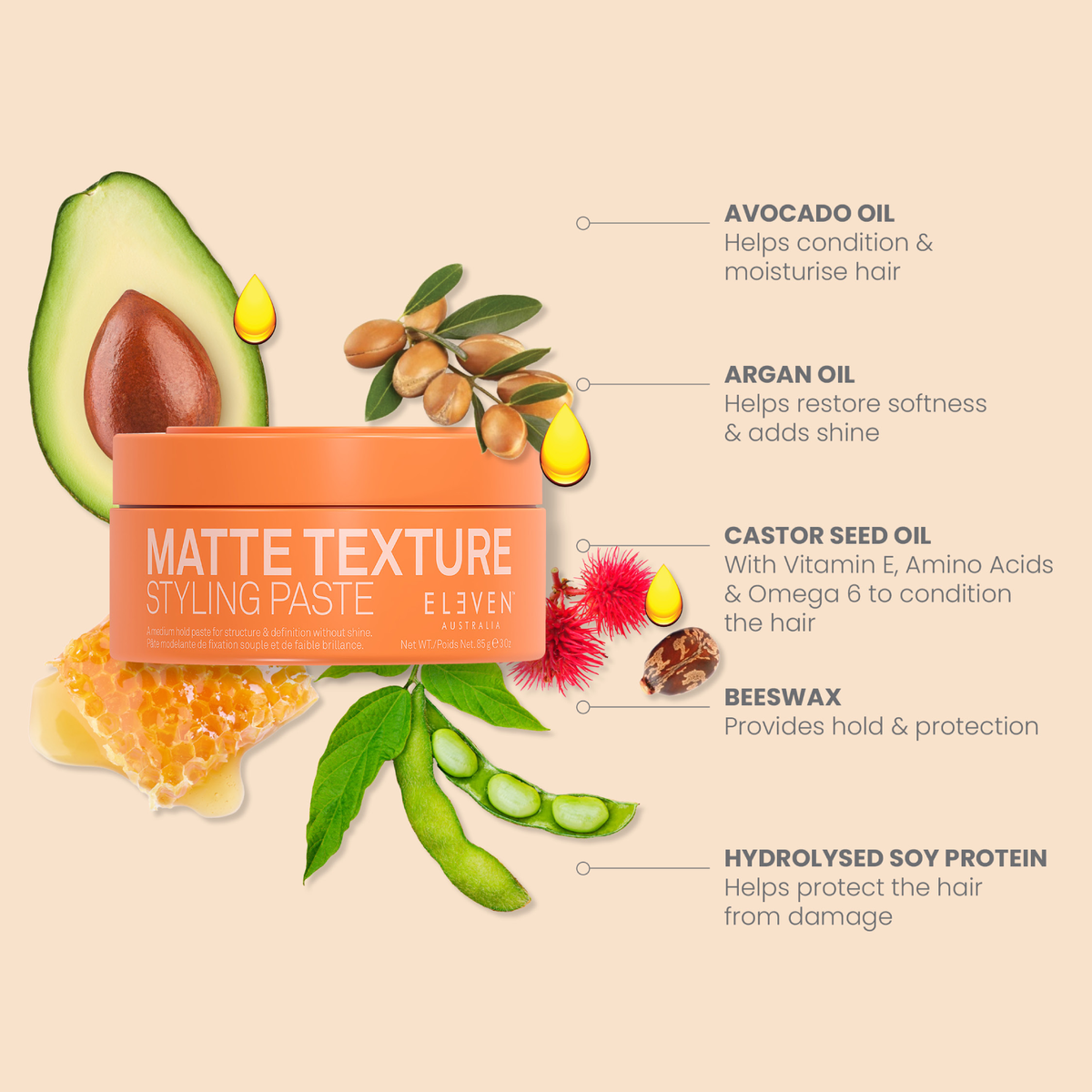 Eleven Australia Matte Texture Styling Paste 85g