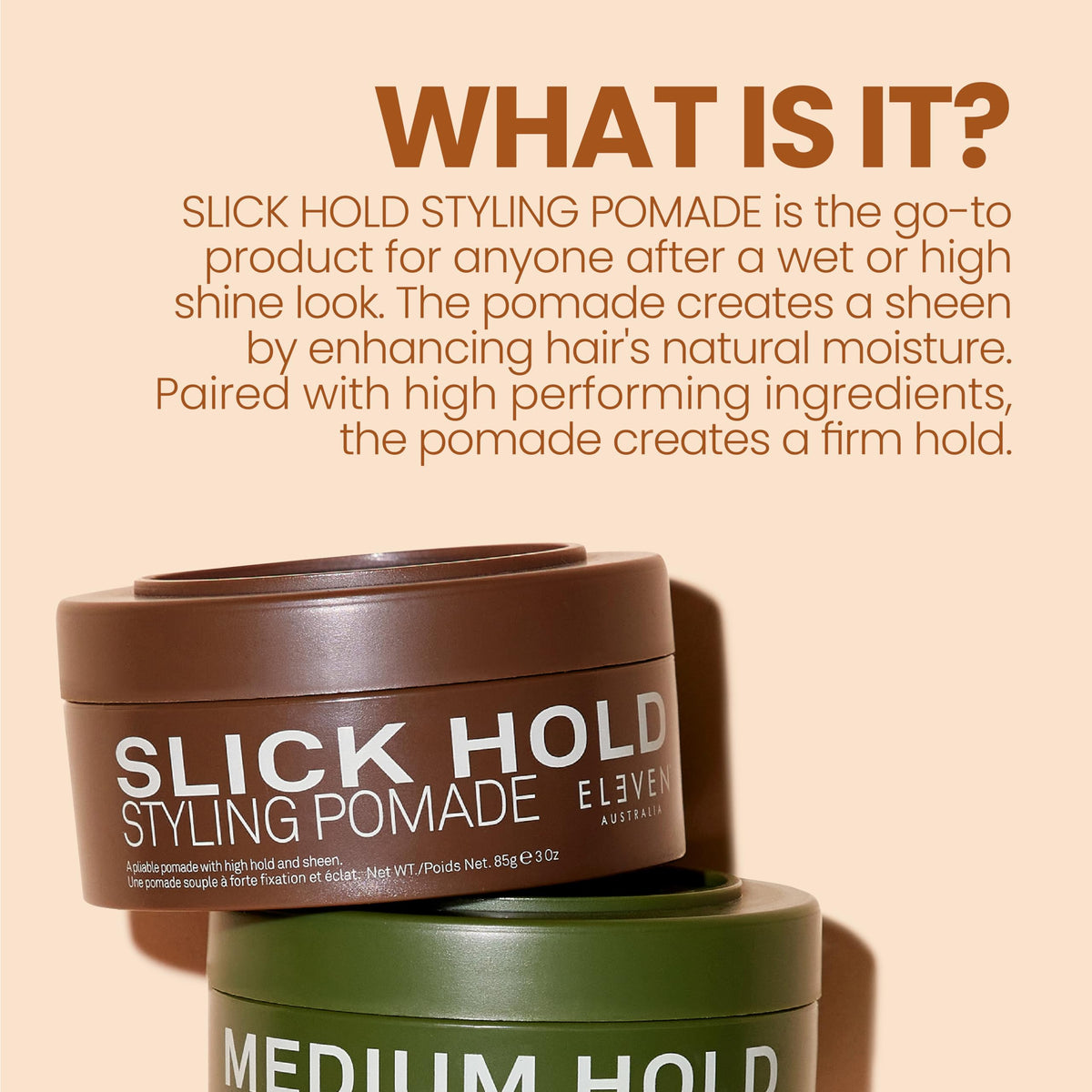 Eleven Australia Slick Hold Styling Pomade 85g