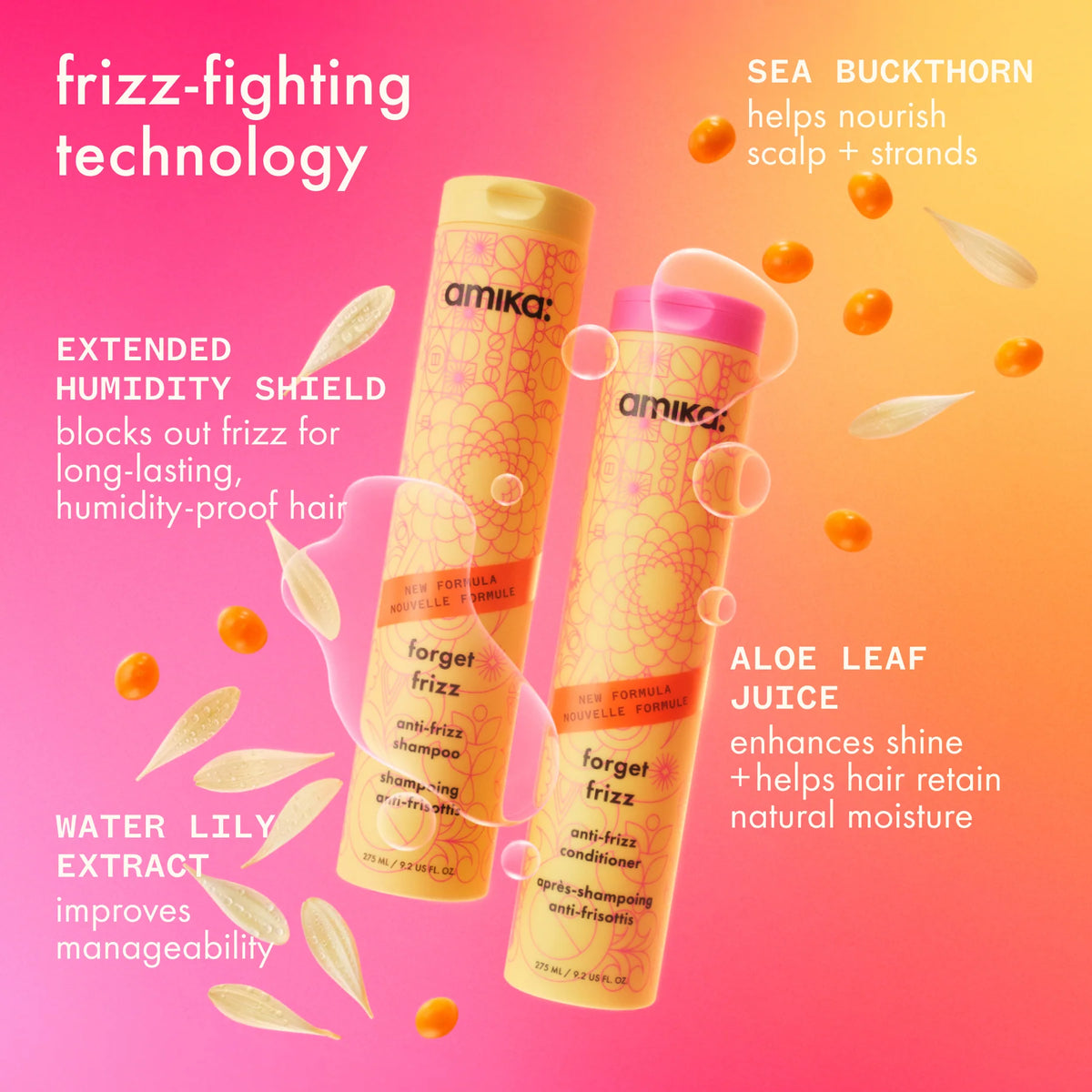 Amika Forget Frizz Anti-Frizz Shampoo 275ml