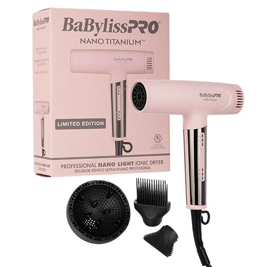 BaBylissPRO Nano Light Ionic Hair Dryer Pink