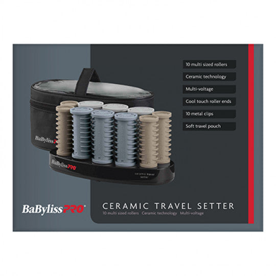 BaBylissPRO Ceramic Travel Hot Roller Set 10pc