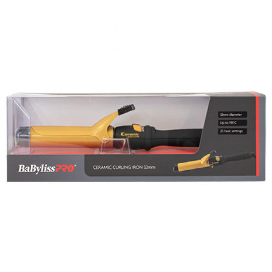 BaBylissPRO Ceramic Gold Curling Tong 32mm
