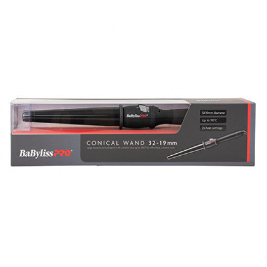 BaBylissPRO Ceramic Conical Black Large 32mm-19mm