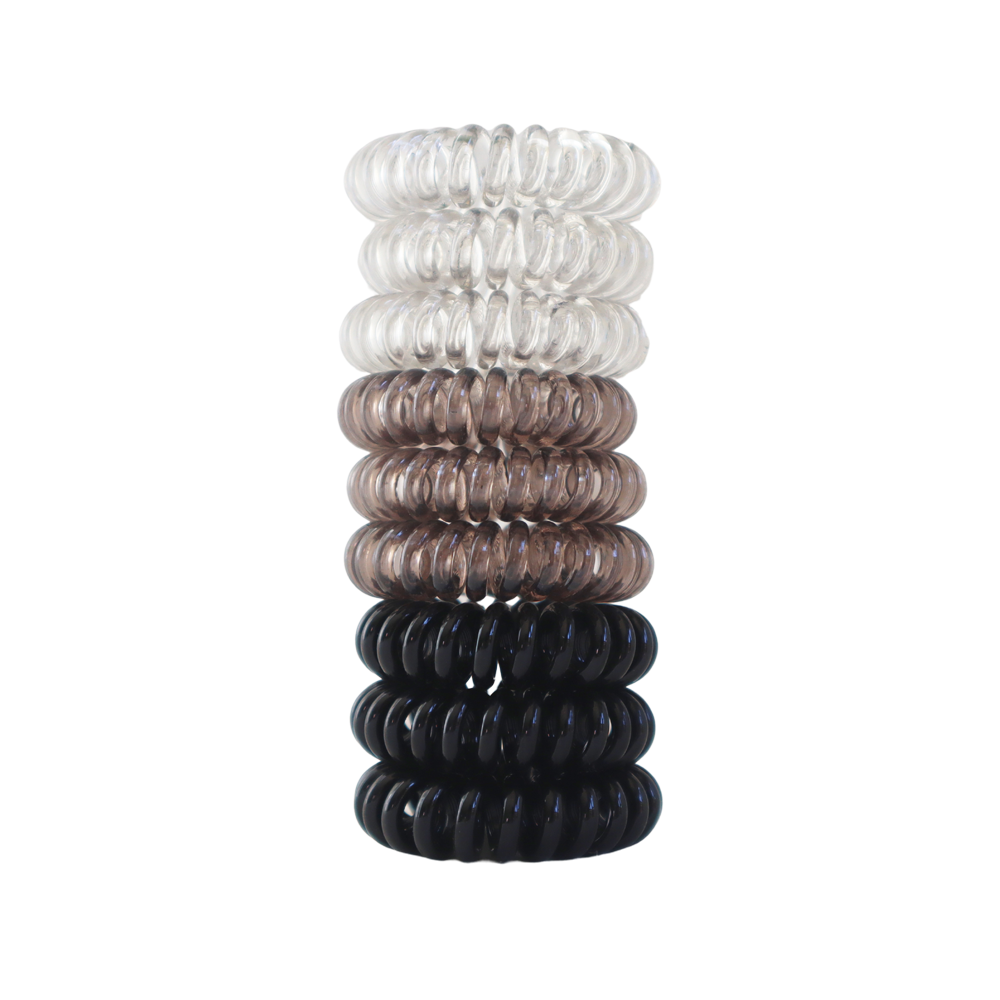 Twist Lock Hair Coil  - Black GRADIENT 9 Pcs Set