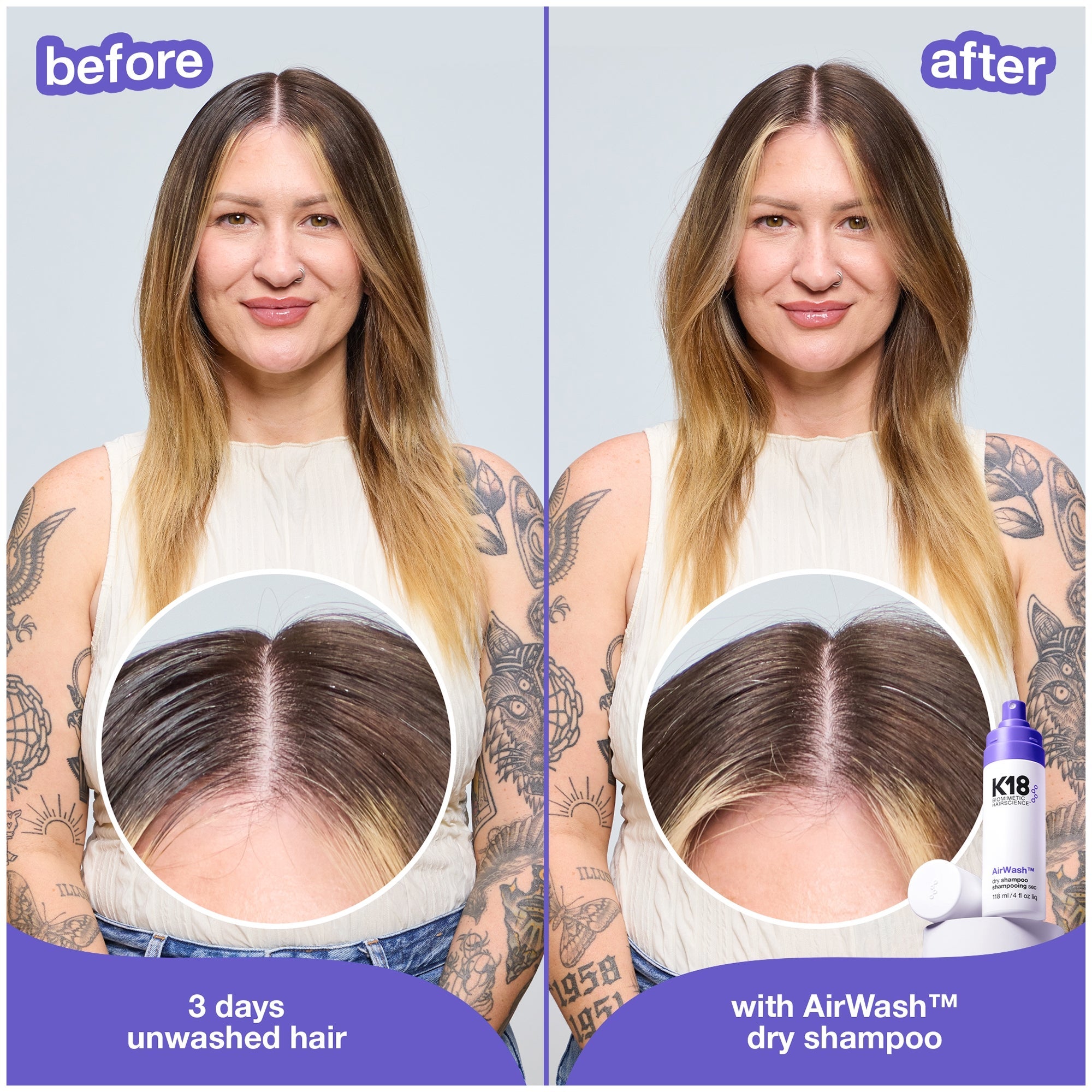 K18 AirWash Dry Shampoo 47ml