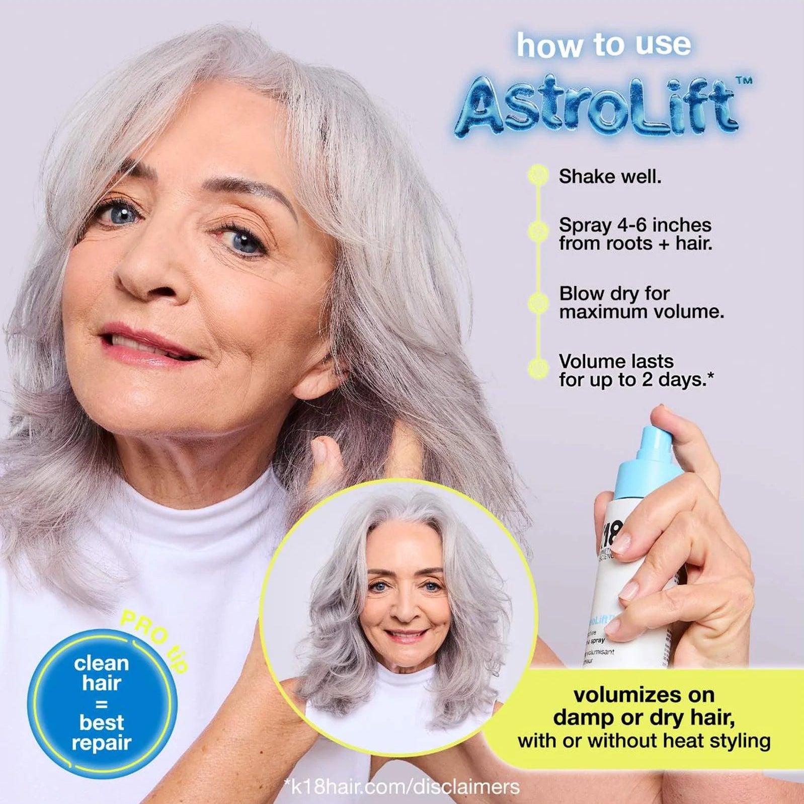 K18 AstroLift Reparative Volume Spray 47ml