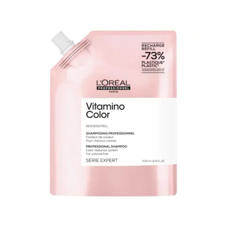 L'Oreal Serie Expert 500ml Vitamino Colour Sampoo REFILL POUCH