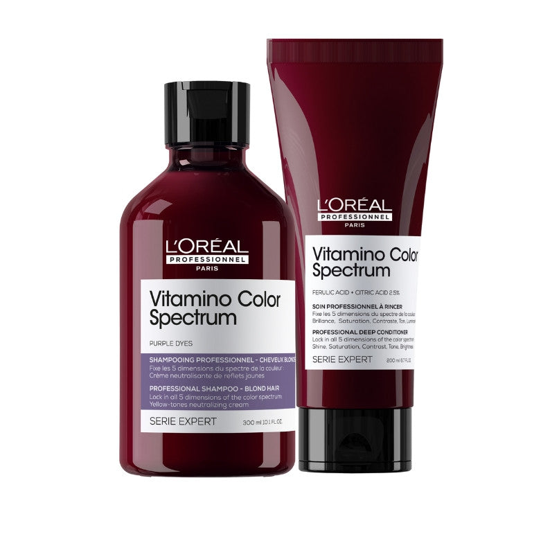 L'Oreal Serie Expert VITAMINO COLOR SPECTRUM PURPLE Shampoo & Conditioner Bundle