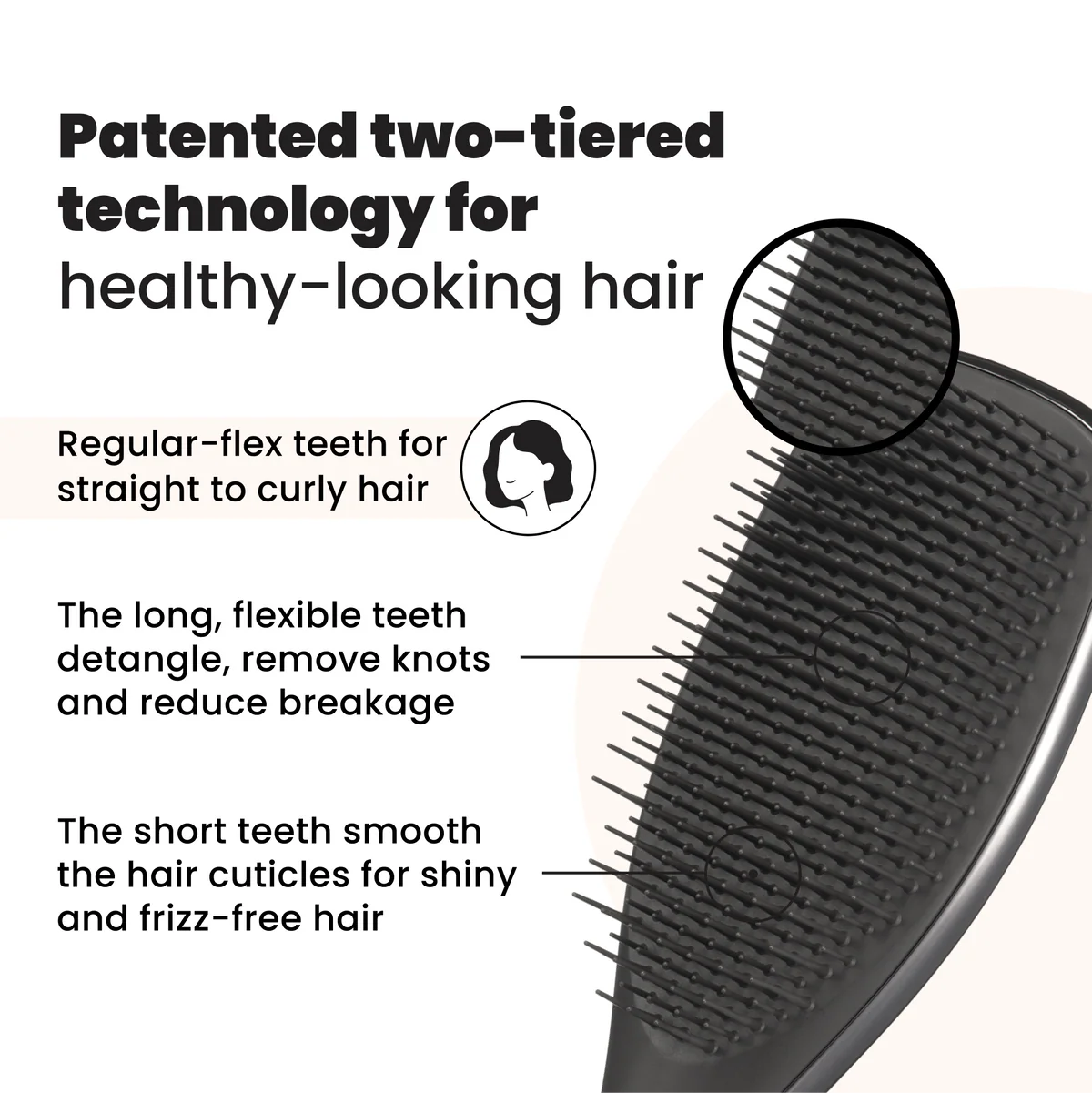 Tangle Teezer The Ultimate Detangler - Chrome Midnight Silver