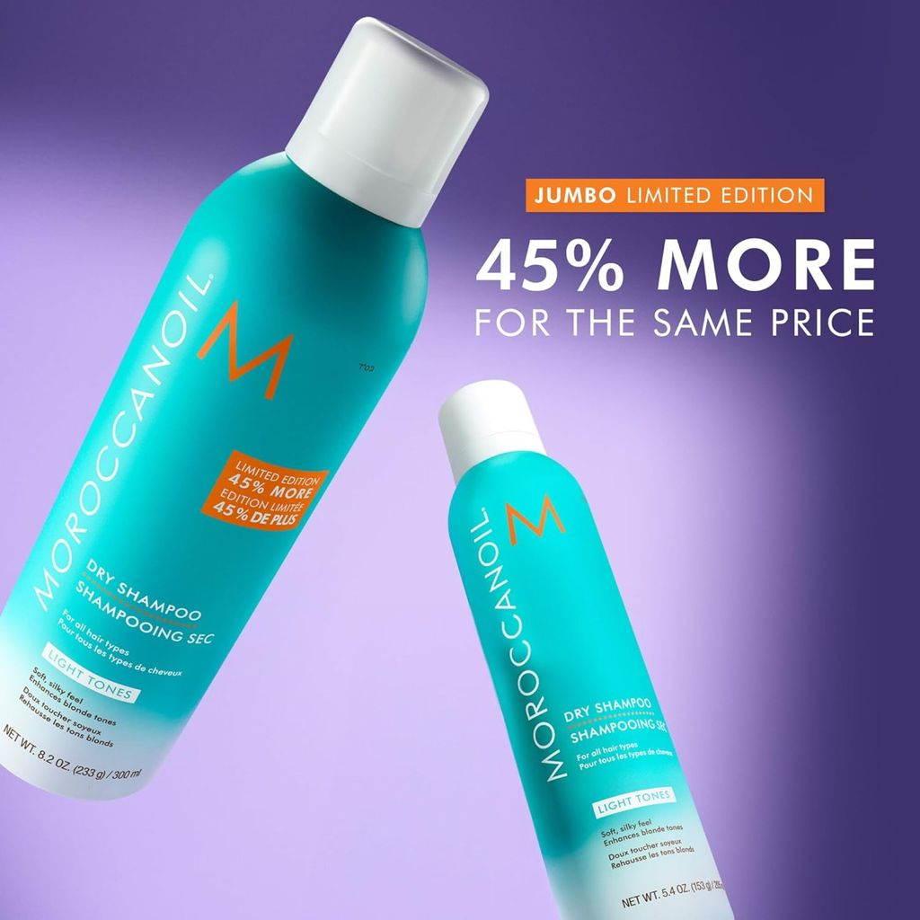 Moroccanoil Dry Shampoo Light Tones (JUMBO 45% MORE) 375ml