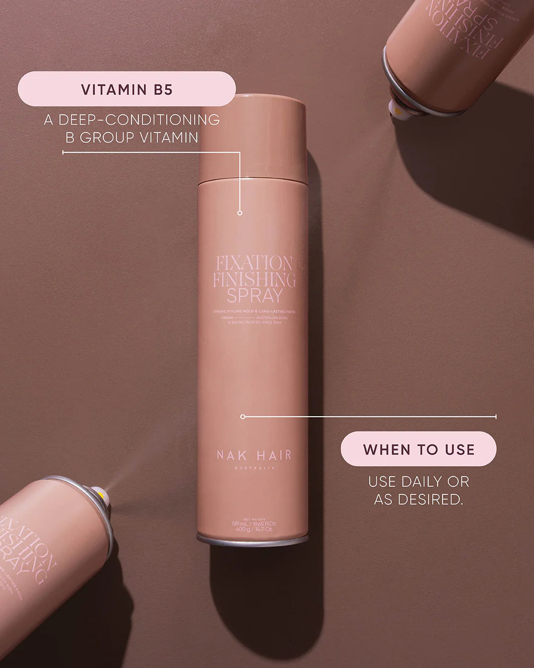 NAK Hair Fixation Finishing Spray TRAVEL 100g