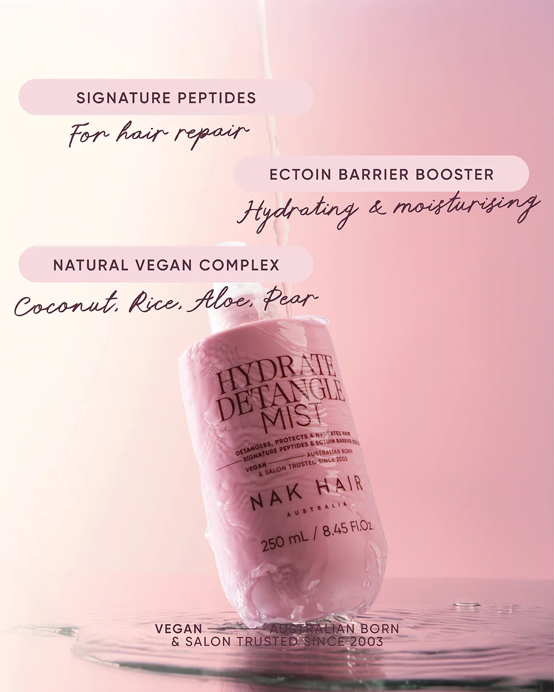 NAK Hair Hydrate Detangle Mist 250ml