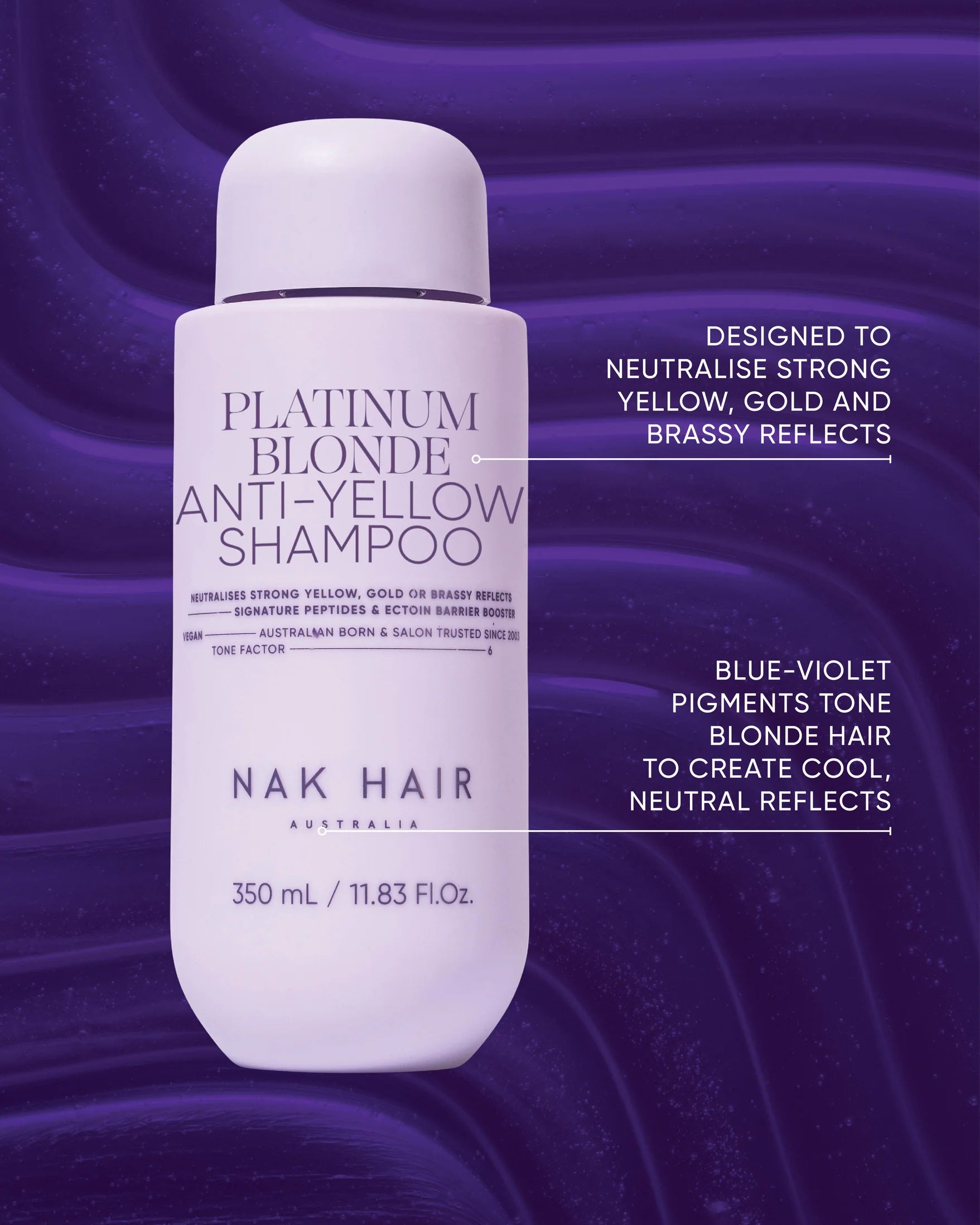 NAK Hair PLATINUM BLONDE Shampoo 350ml