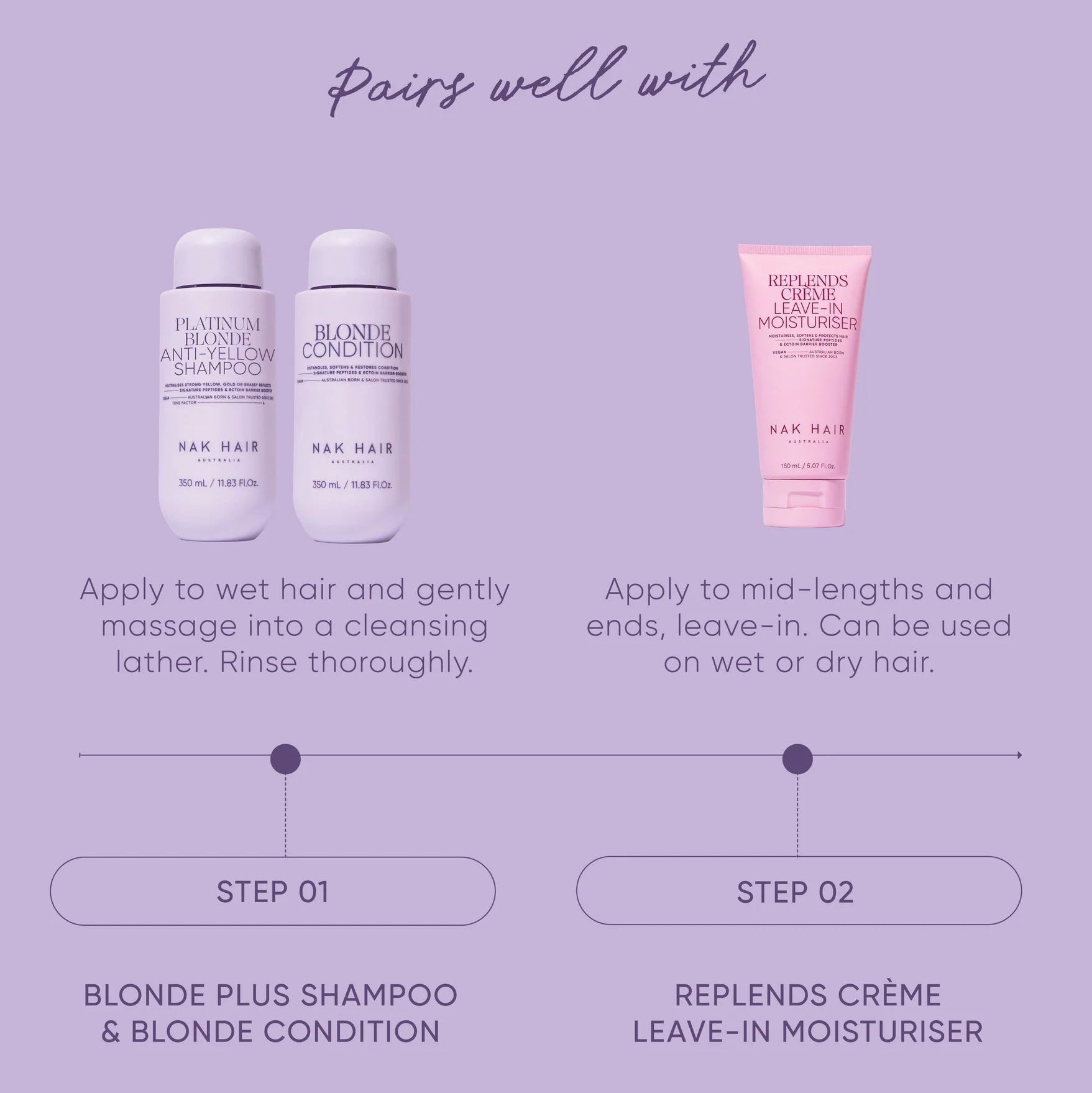 NAK Hair PLATINUM BLONDE Shampoo 350ml