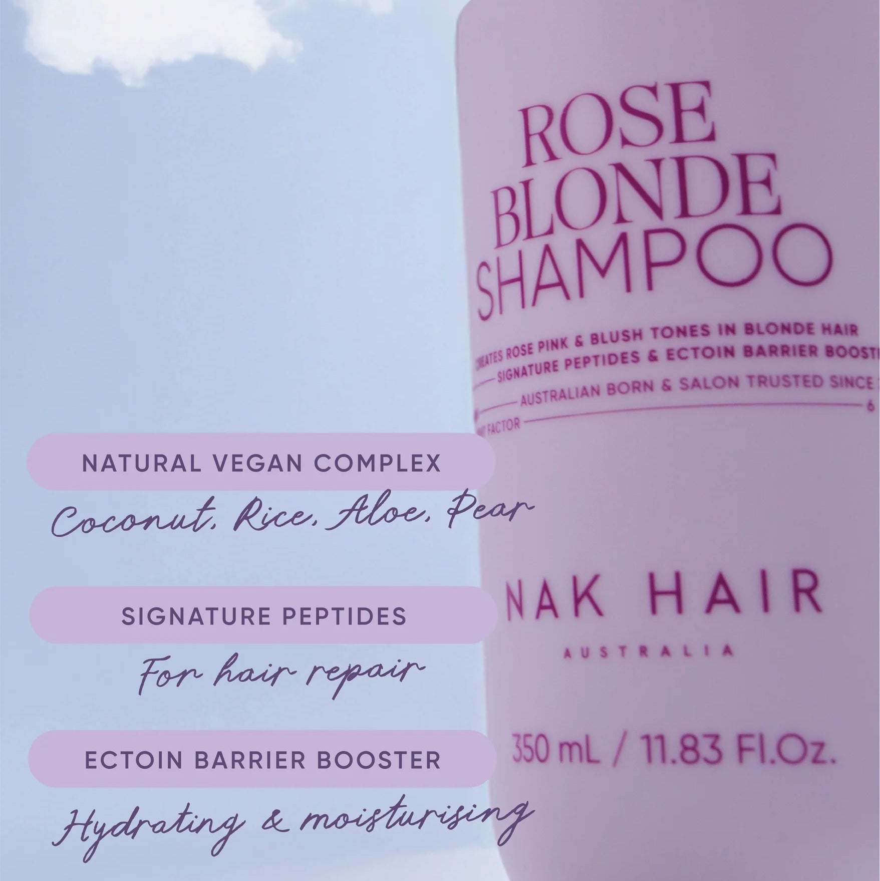 NAK Hair ROSE BLONDE 350ml Bundle