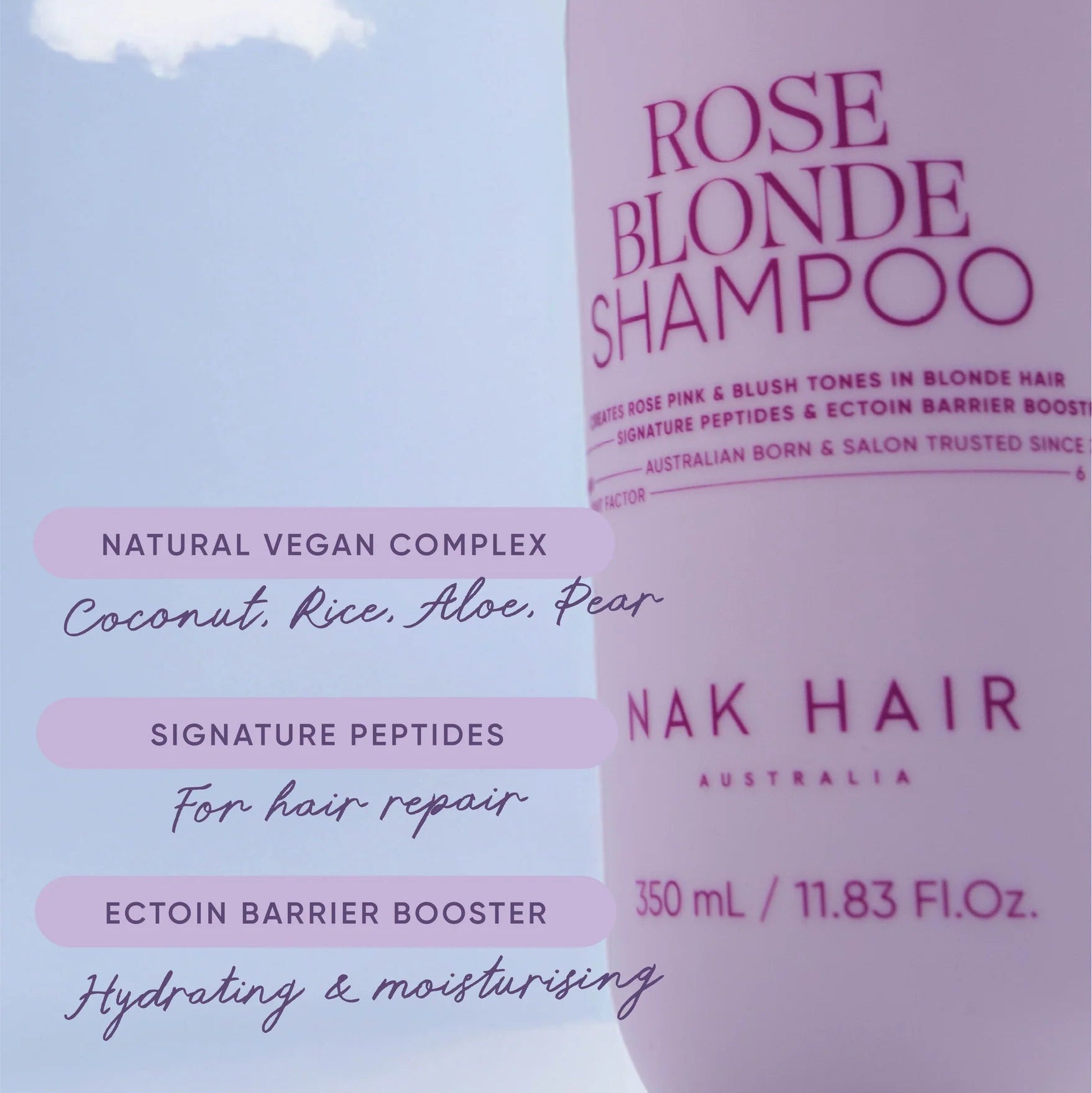 NAK Hair ROSE BLONDE Shampoo 350ml