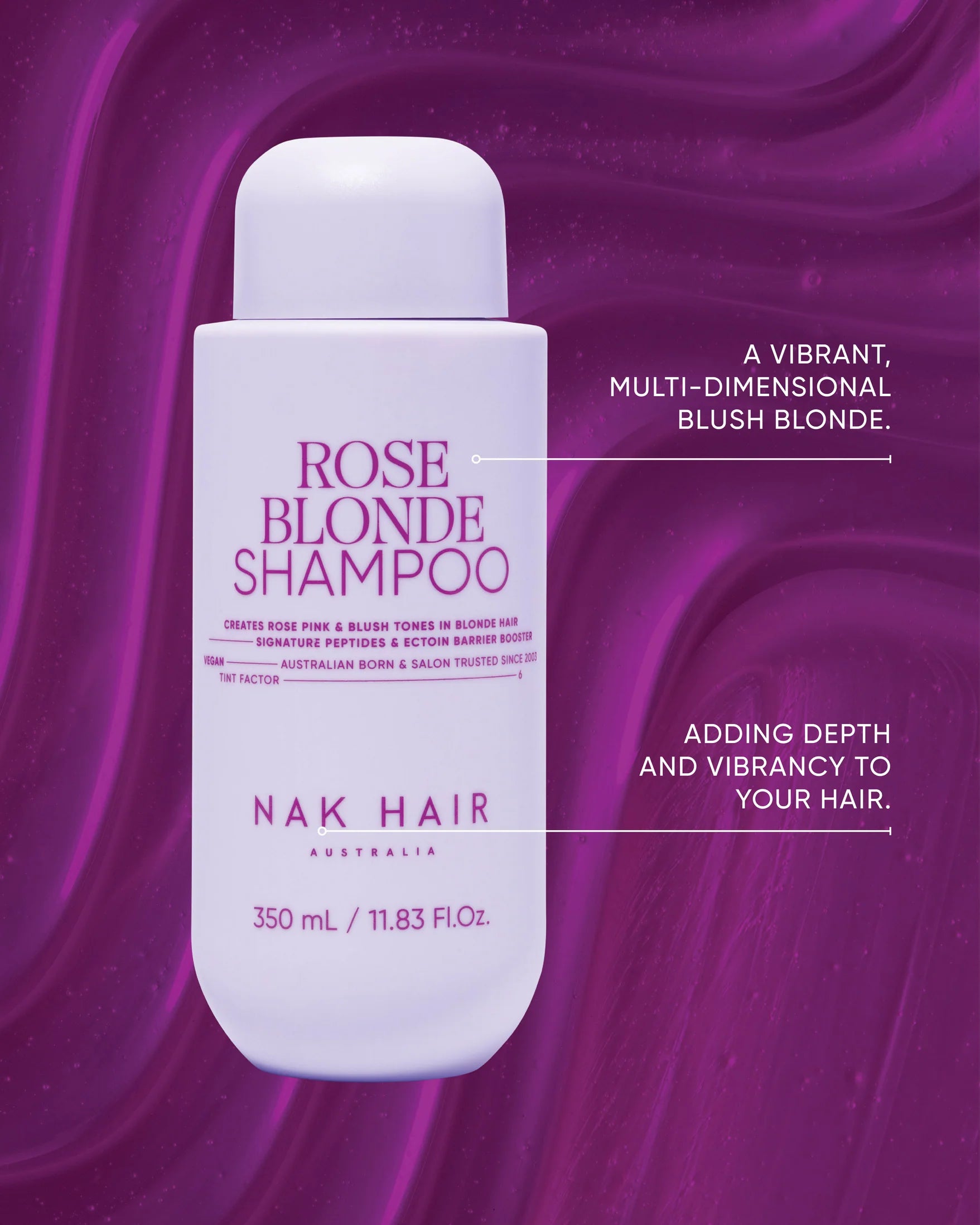 NAK Hair ROSE BLONDE Shampoo 350ml