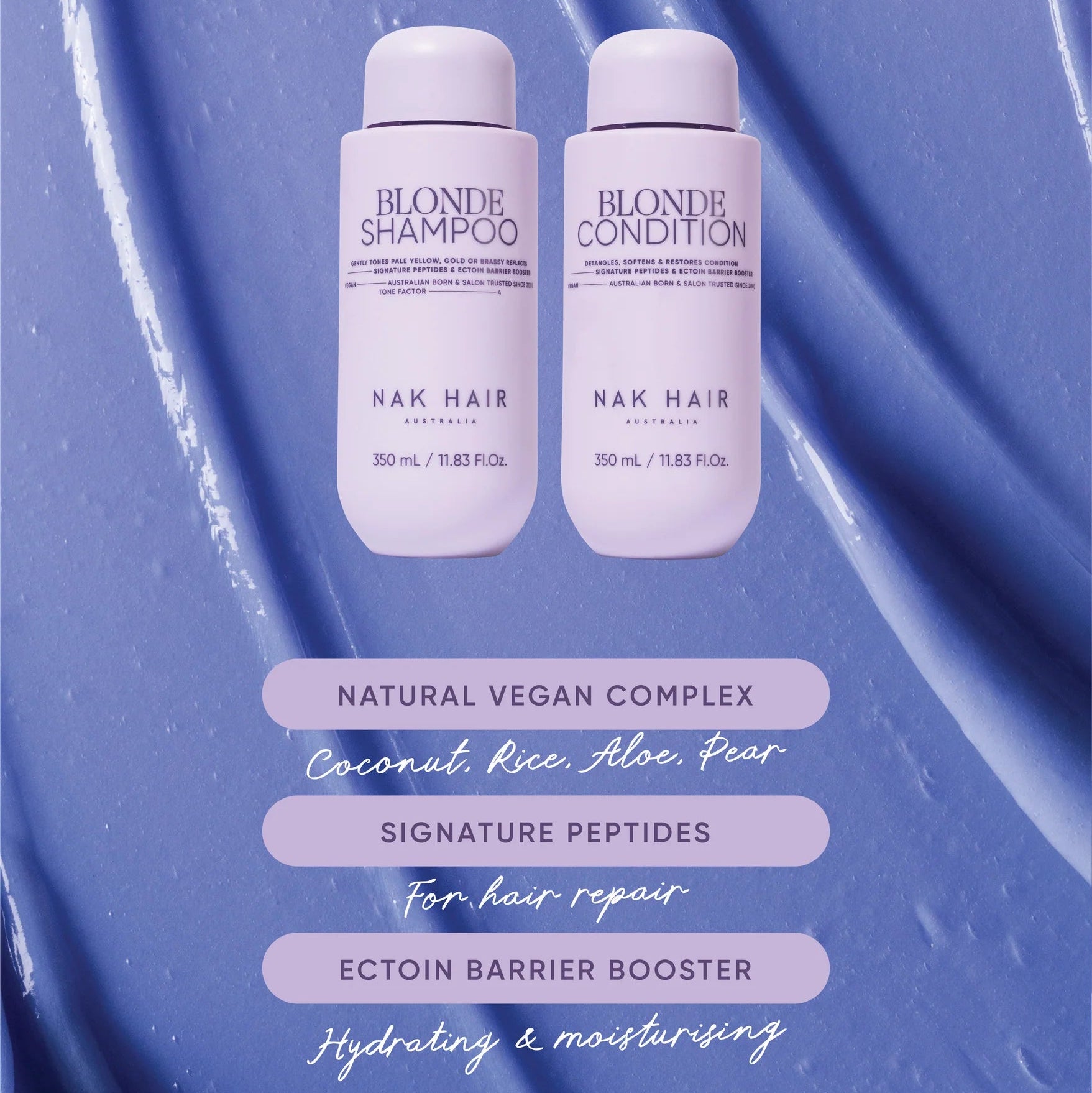 NAK Hair BLONDE 350ml Bundle