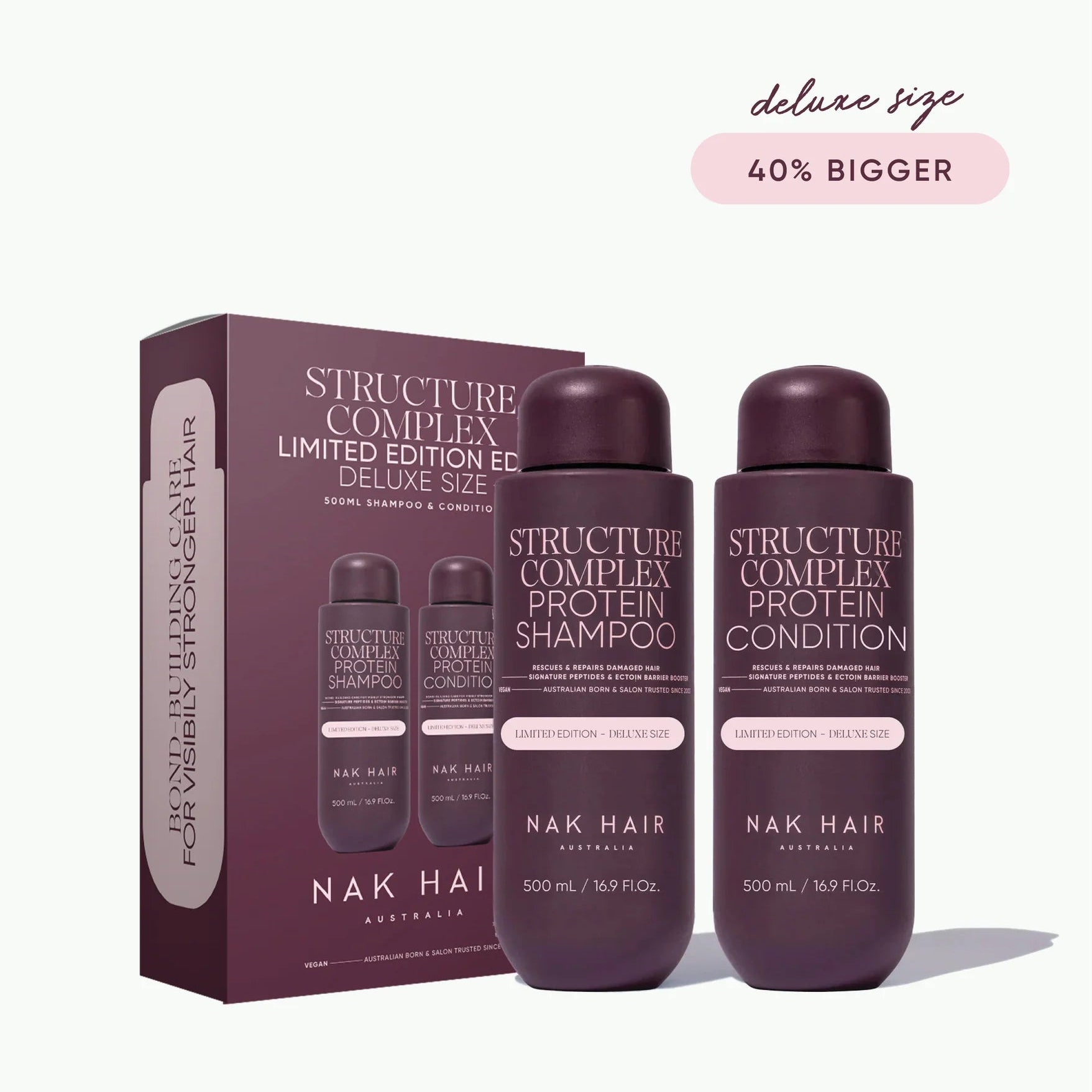 NAK Hair STRUCTURE COMPLEX 500ml Duo Gift Pack -  Supersize