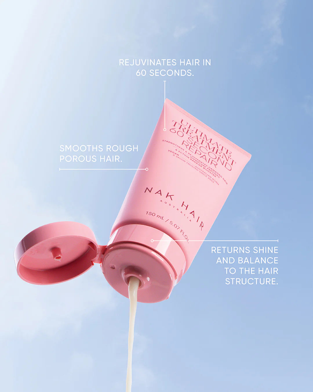 NAK Hair Ultimate Treatment - 60 Second Repair 150ml *NEW*