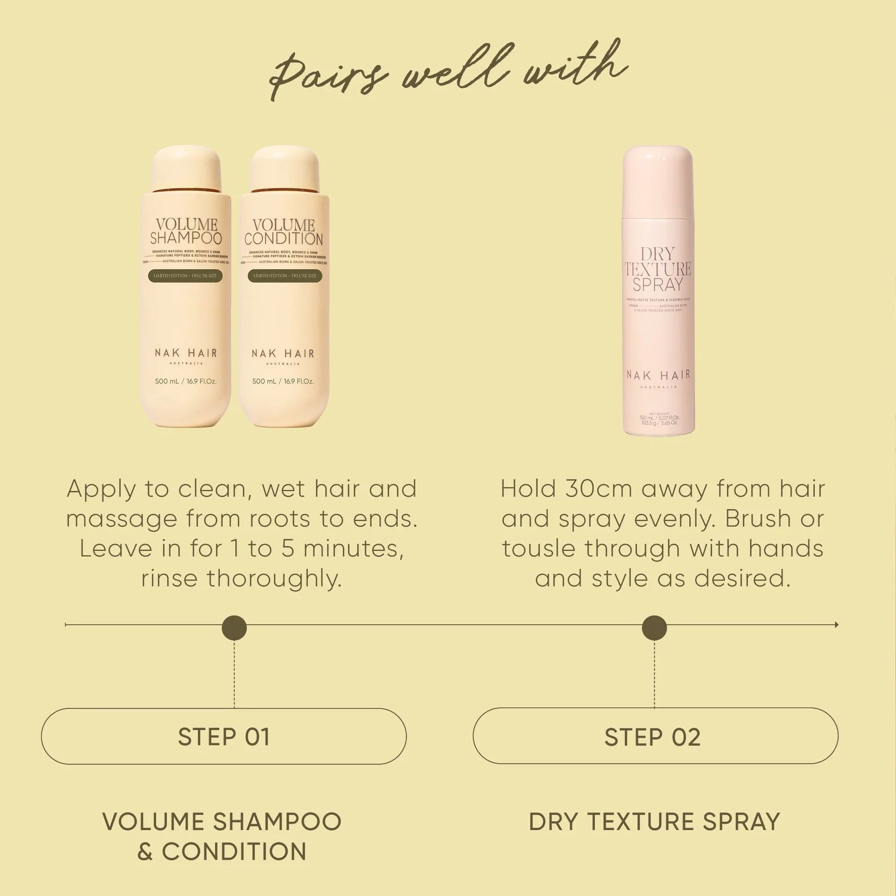 NAK Hair VOLUME 500ml Duo Gift Pack - Supersize