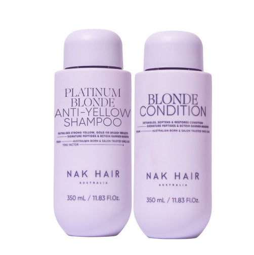 NAK Hair PLATINUM BLONDE 350ml Bundle