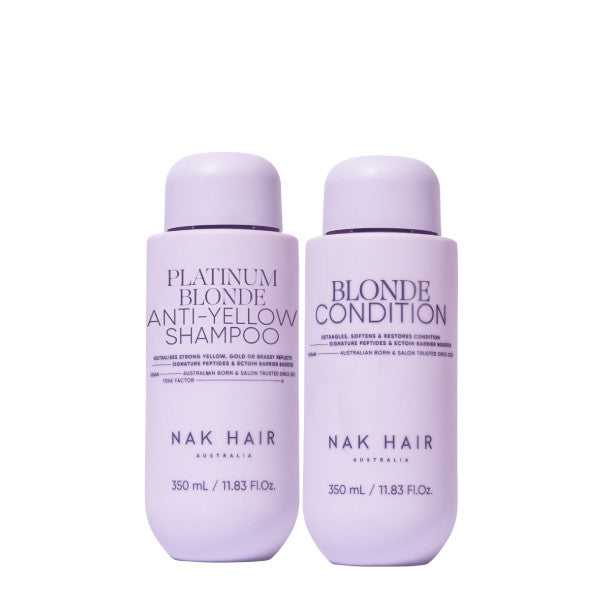 NAK Hair PLATINUM BLONDE 350ml Bundle
