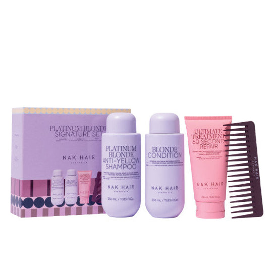 NAK Hair PLATINUM BLONDE Trio Gift Pack