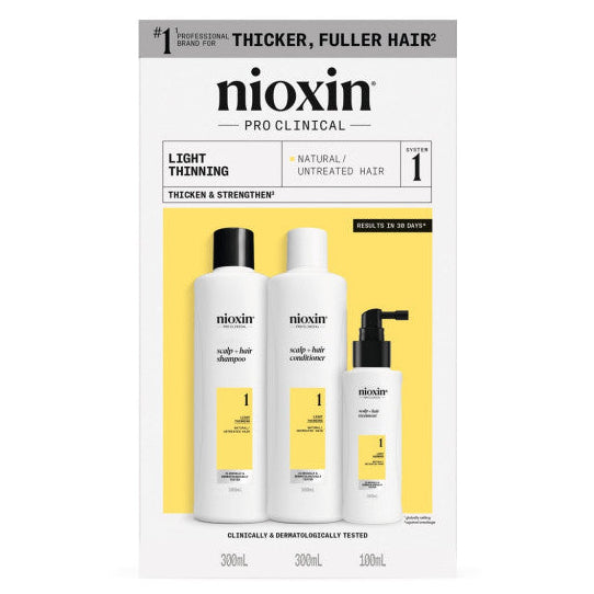 Nioxin System 1 Kit - For Natural Hair with Light Thinning
