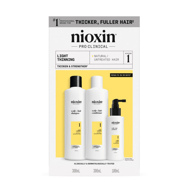 Nioxin System 1 Kit - For Natural Hair with Light Thinning