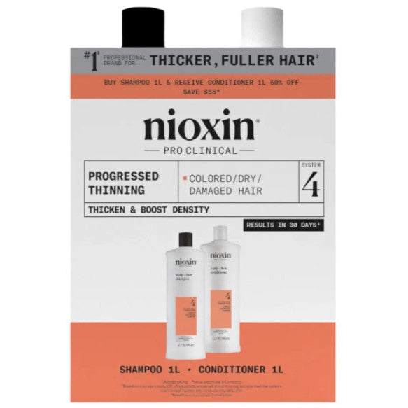 Nioxin System 4 Shampoo & Conditioner 1L Duo