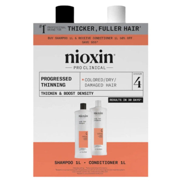 Nioxin System 4 Shampoo & Conditioner 1L Duo