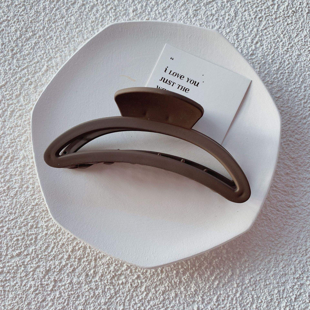 Done Velvet Touch Claw Clip - Matte Chocolate