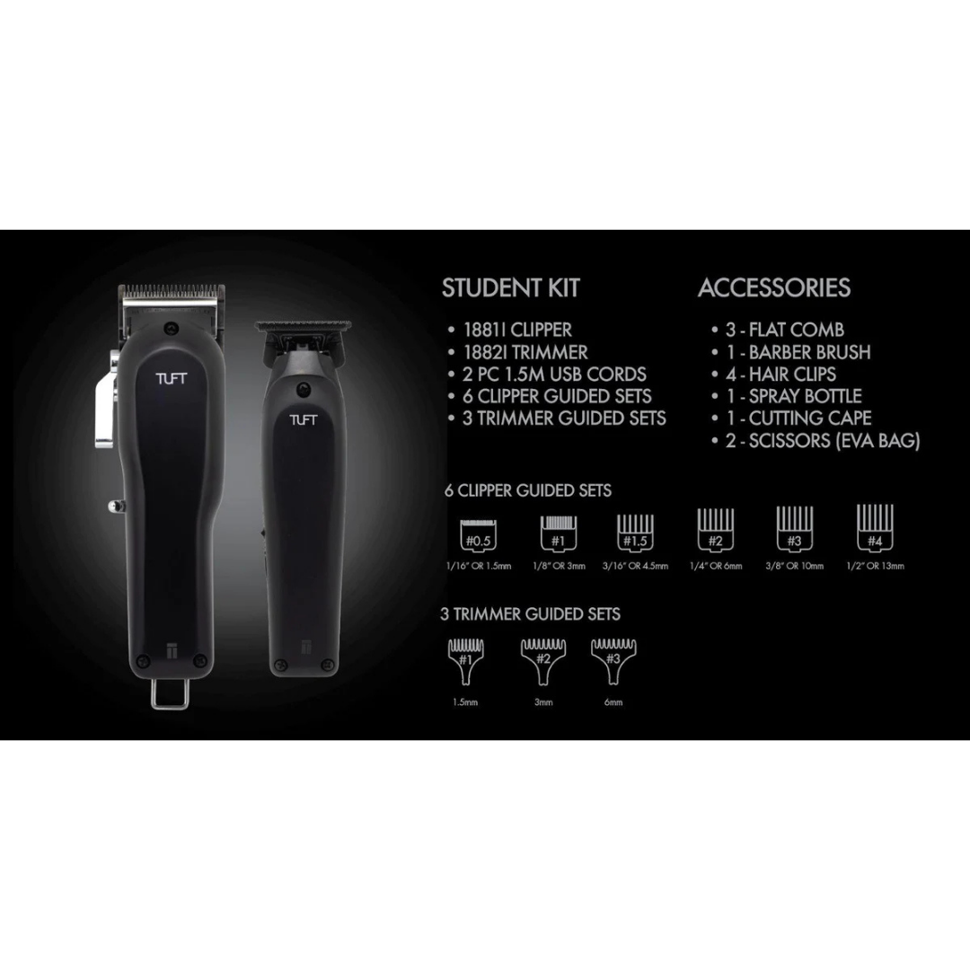 TUFT Elite I Cordless Trimmer and Clipper Complete Salon Kit